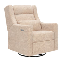 M11286CSG,Kiwi Plus Power Glider Recliner w/ Power Headrest in Chai Shearling