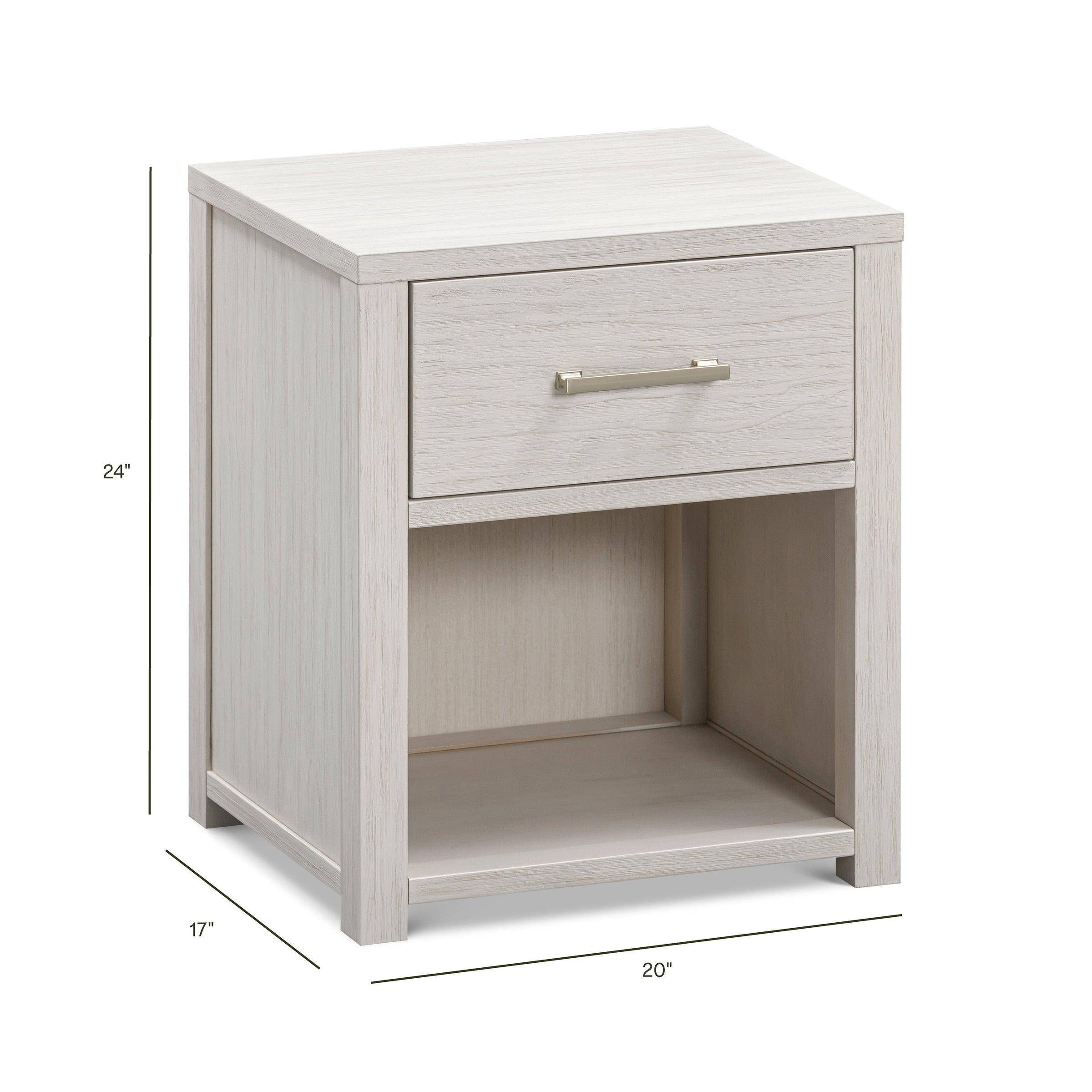 B26460WDF,Hemsted Nightstand  Assembled in White Driftwood