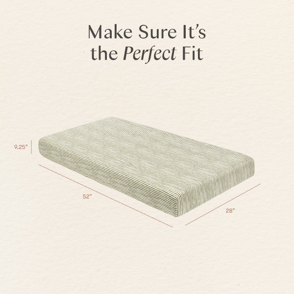 T34335JS,Nate Berkus x Babyletto Crib Sheet in Juniper Stripe