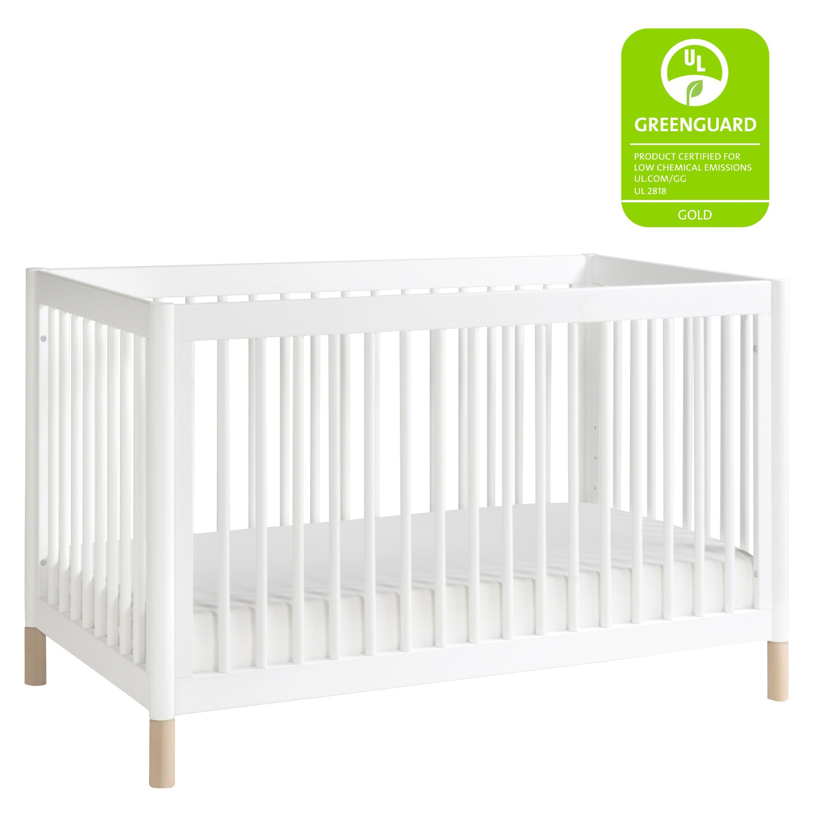 M12901WNX,Gelato 4-in-1 Convertible Crib w/Toddler Conversion Kit in White  NX Feet