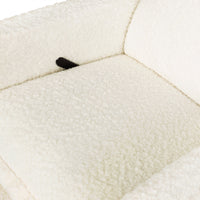 M20977CMSG,Cali Flange Gliding Swivel Recliner in Cream Shearling