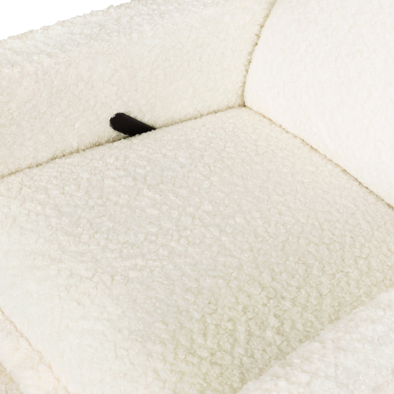 M20977CMSG,Cali Flange Gliding Swivel Recliner in Cream Shearling