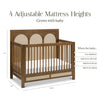 M24801NLPSEW,Eloise 4-in-1 Convertible Crib in Natural Walnut & Performance Sand Eco-Weave