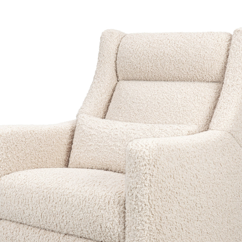 M11286AT,Kiwi Plus Power Glider Recliner w/ Power Headrest in Almond Teddy Loop