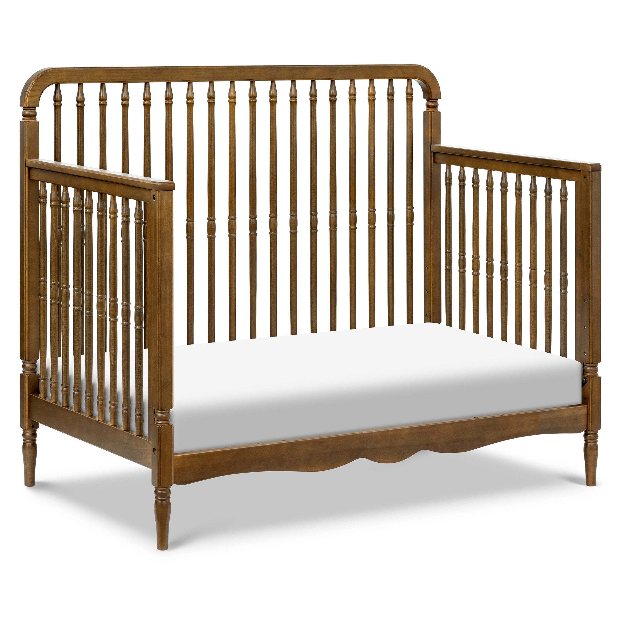 M7141NL,Liberty 4-in-1 Convertible Spindle Crib in Natural Walnut