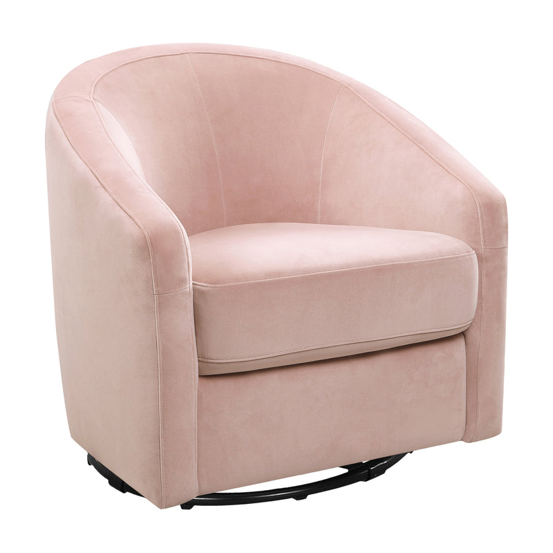 M5887BPV,Madison Swivel Glider in Blush Pink Velvet