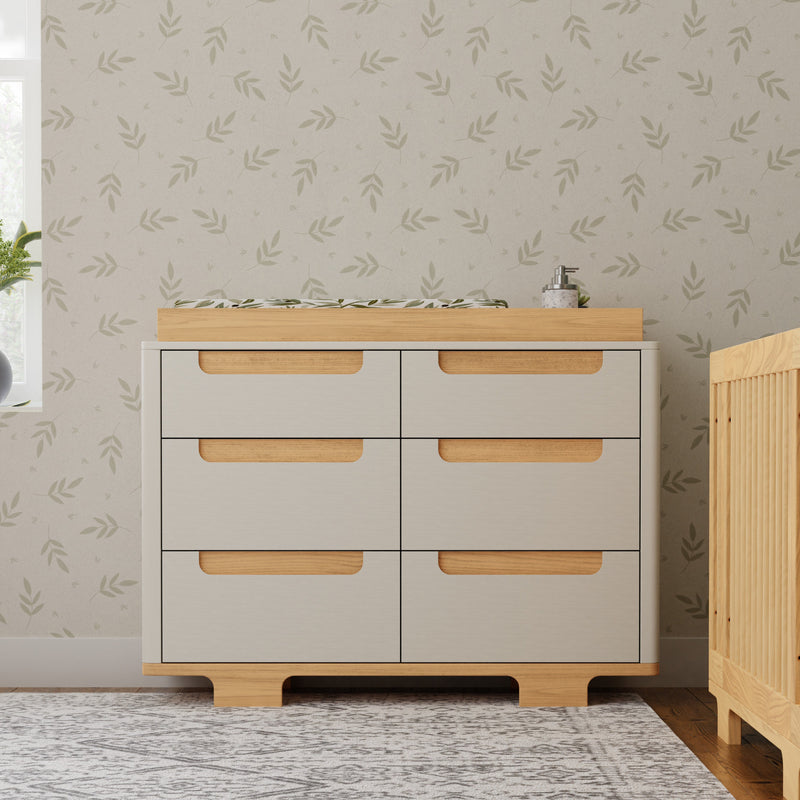 M23426WN,Yuzu 6-Drawer Dresser in White/Natural