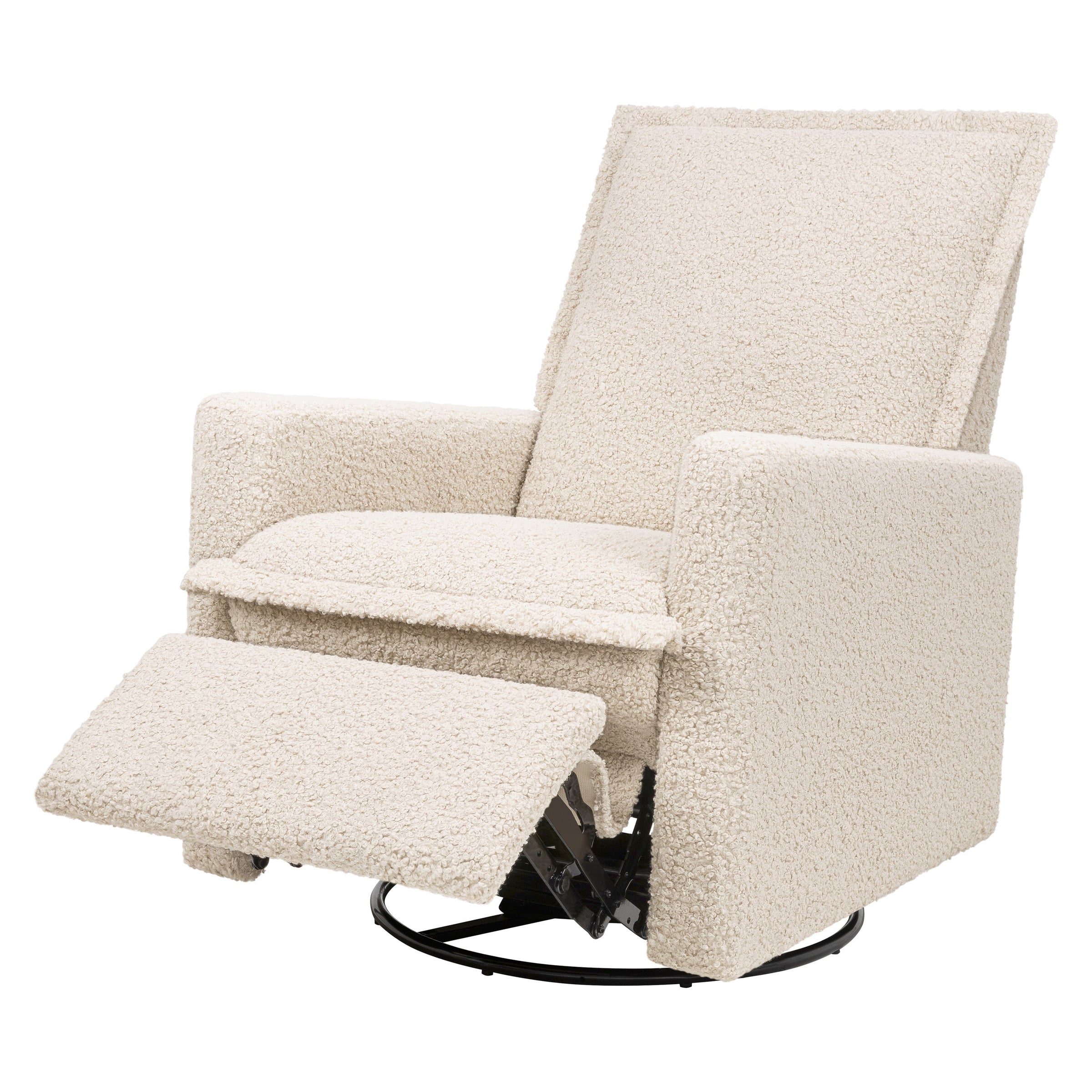M20977AT,Cali Flange Gliding Swivel Recliner in Almond Teddy Loop
