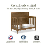 M32301NL,Ambrosia 4-in-1 Convertible Crib in Natural Walnut