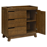 M4223NL,Hudson 3-Drawer Changer Dresser w/Removable Changing Tray in Natural Walnut