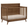 M15901NL,Palma Mid-Century 4-in-1 Convertible Crib w/Toddler Bed Conversion in Natural Walnut