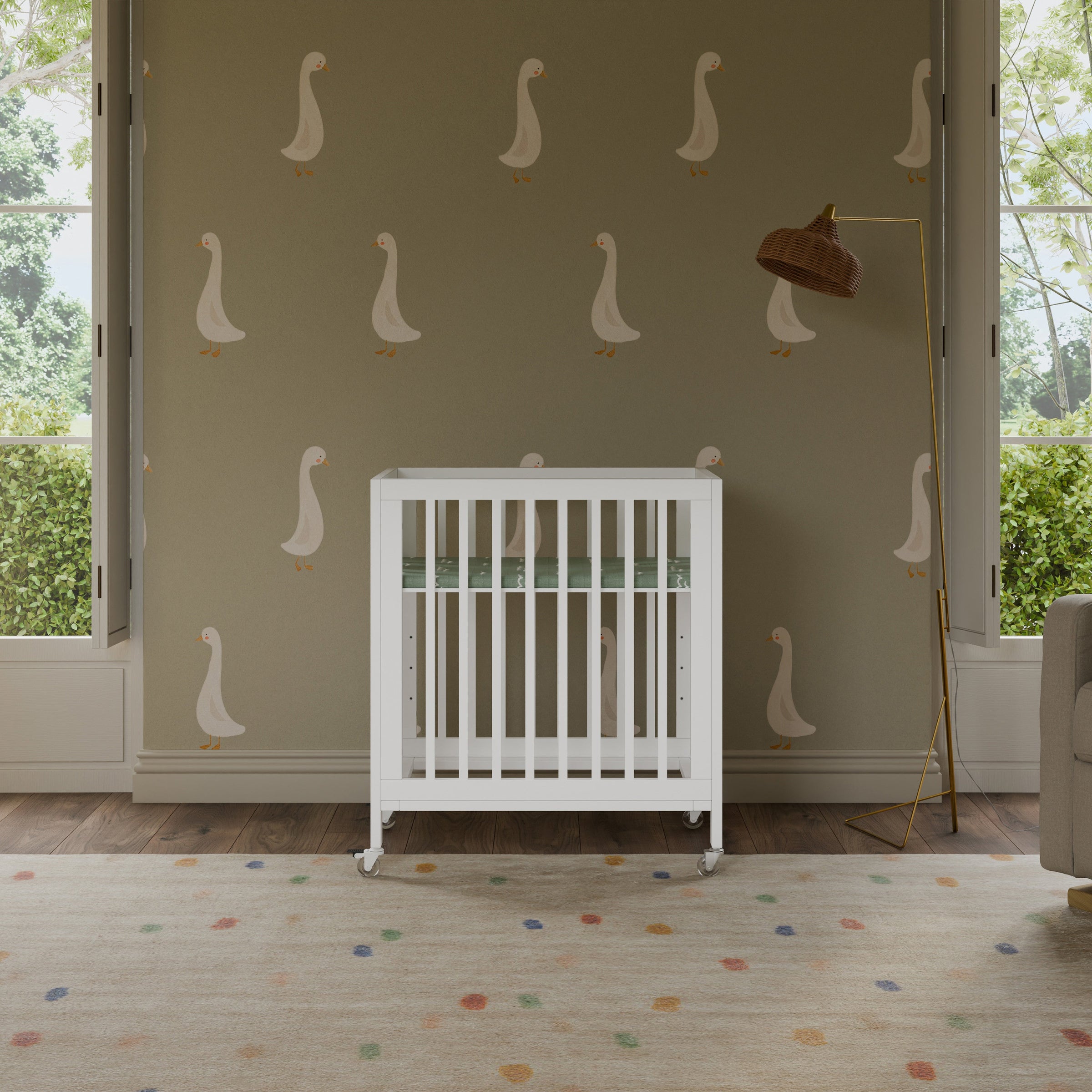 M30880W,Rolli 9-in-1 Convertible All-Stages?? Crib w/ Bassinet & Toddler Bed Kits in White