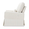 M21787FCS,Crawford Pillowback Comfort Swivel Glider in Fog Chatham Stripe Performance Eco-Weave