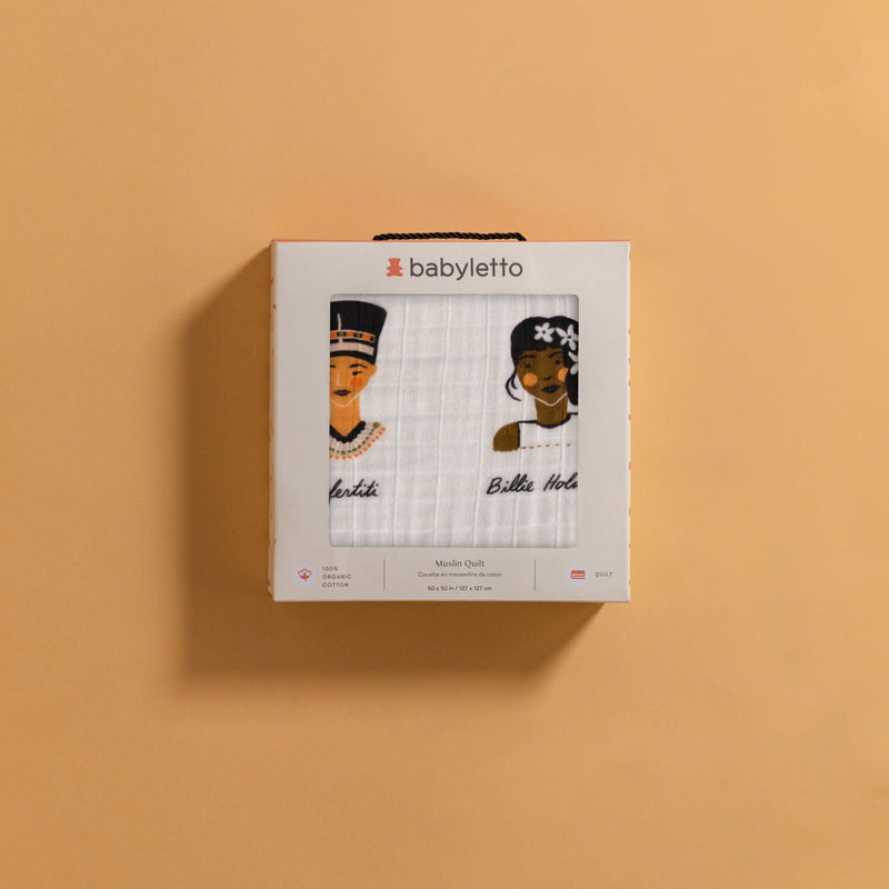 T28439,Women In History Muslin Quilt in GOTS Certified Organic Cotton