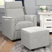 M17285FWLG,Willa/Alden Gliding Ottoman in Feathered Grey Weave