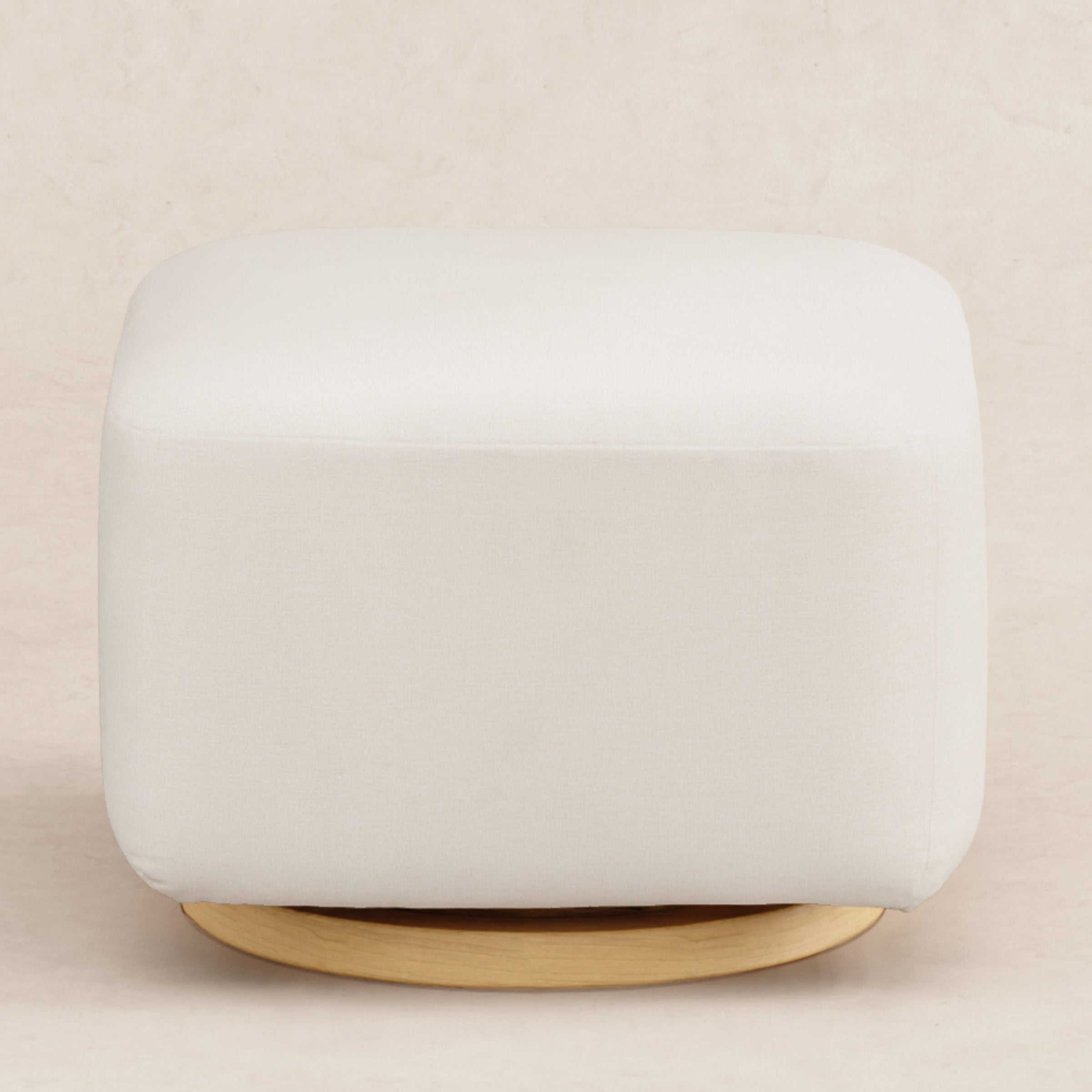 M26385PCMEWLB,Kiwi Gliding Ottoman in Performance Cream Eco-Weave w/ Light Wood Base