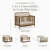 M7141NL,Liberty 4-in-1 Convertible Spindle Crib in Natural Walnut