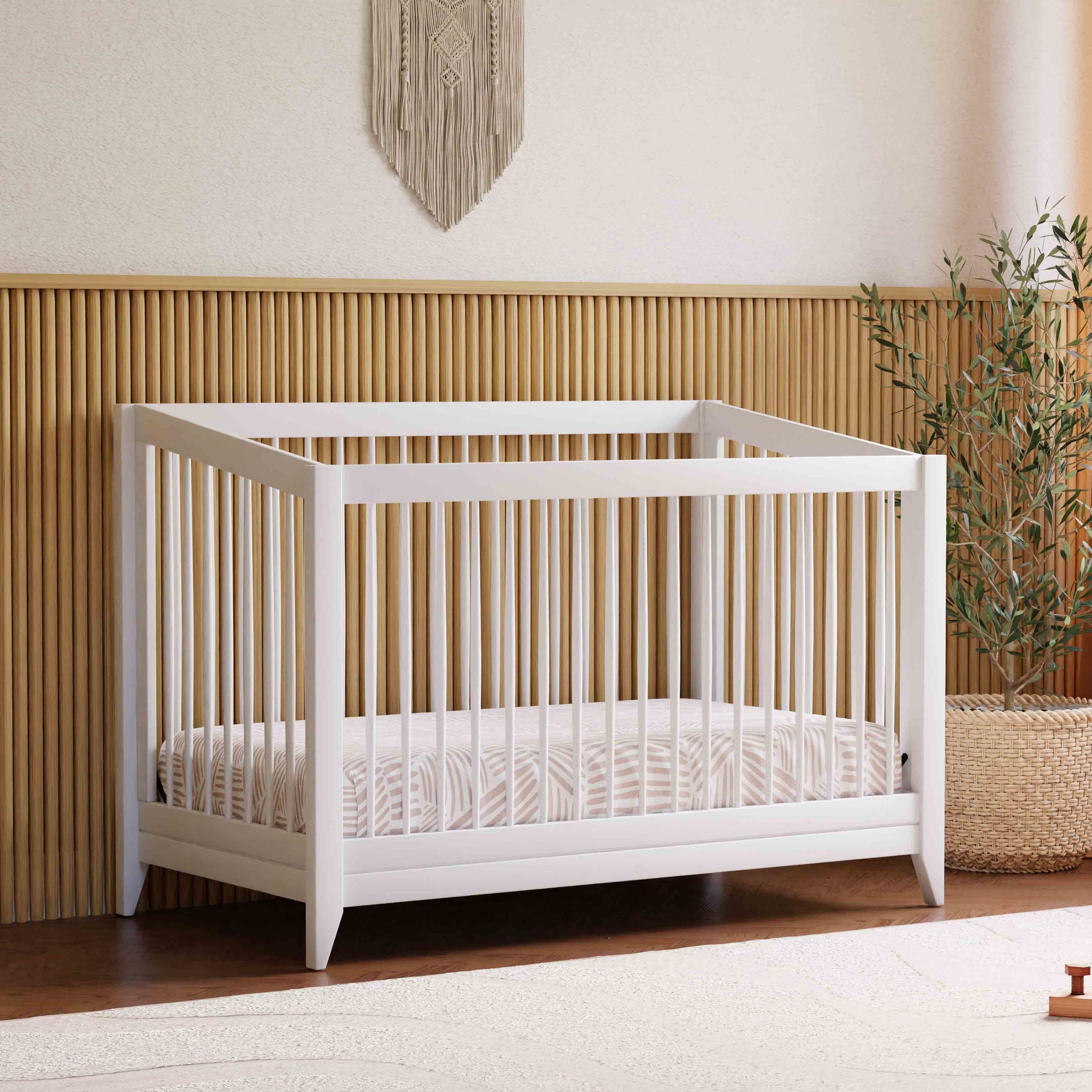 M10301W,Sprout 4-in-1 Convertible Crib w/Toddler Bed Conversion Kit in White Finish
