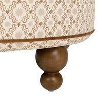 M33385BSRCTF,Nate Berkus x Babyletto Astre Ottoman in Perf Bronze Star Eco-Crossweave w/Toffee feet