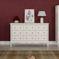 M7128RW,Liberty 9-Drawer Assembled Dresser in Warm White