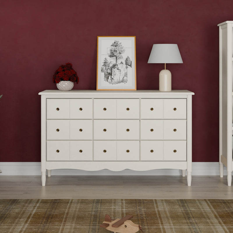 M7128RW,Liberty 9-Drawer Assembled Dresser in Warm White