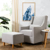 M11287PGEW,Toco Swivel Glider and Ottoman in Performance Grey Eco-Weave w/Natural Feet