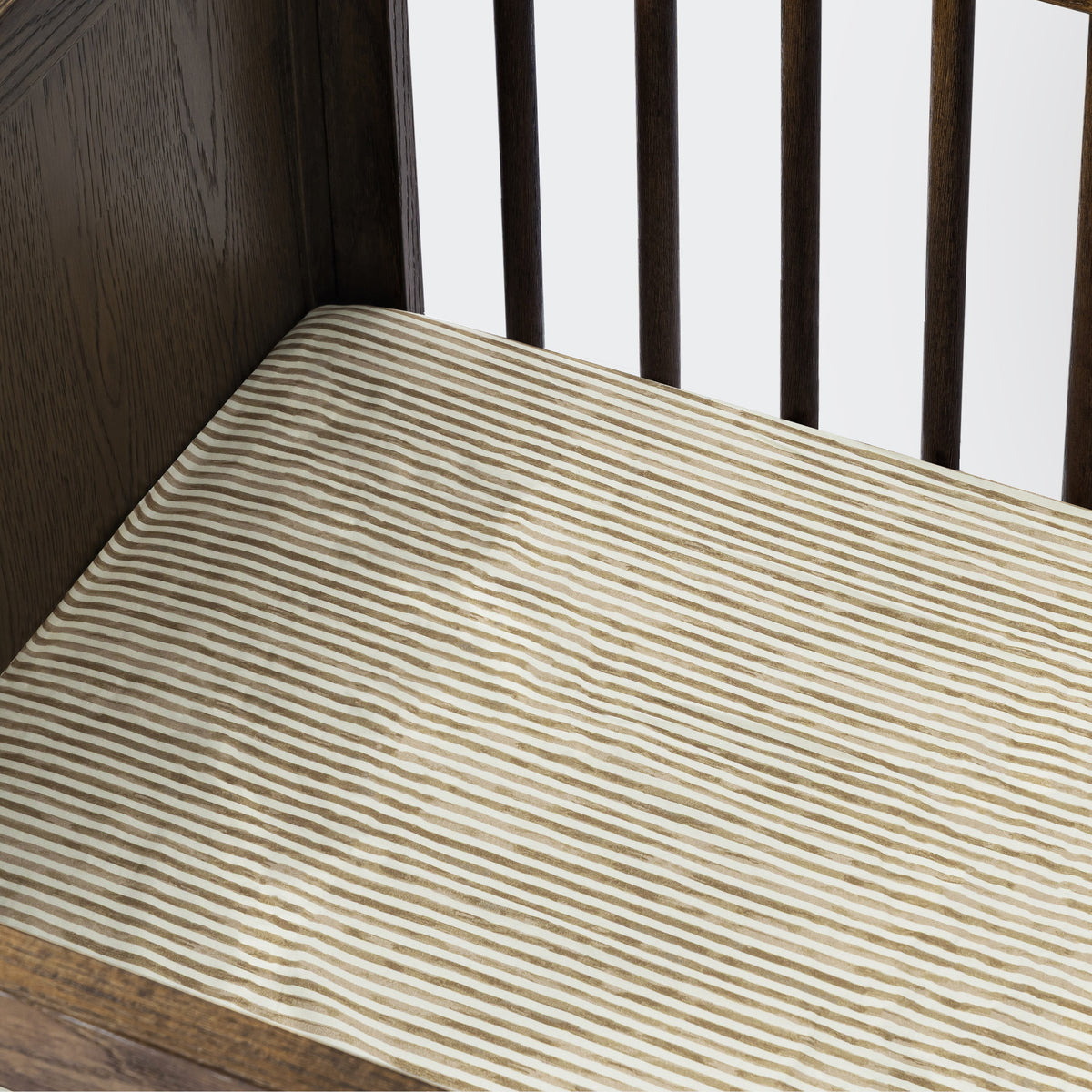 T34333AS,Nate Berkus x Babyletto All-Stages Midi Sheet in Autumn Stripe