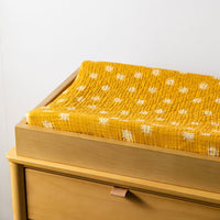 T26937,Golden Hour Quilted Muslin Changing Pad Cover Golden Hour Quilted Muslin Changing Pad Cover
