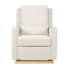 M23085WBLB,Sigi Glider Recliner w/ Electronic Control and USB in Ivory Boucle w/ Light Wood Base