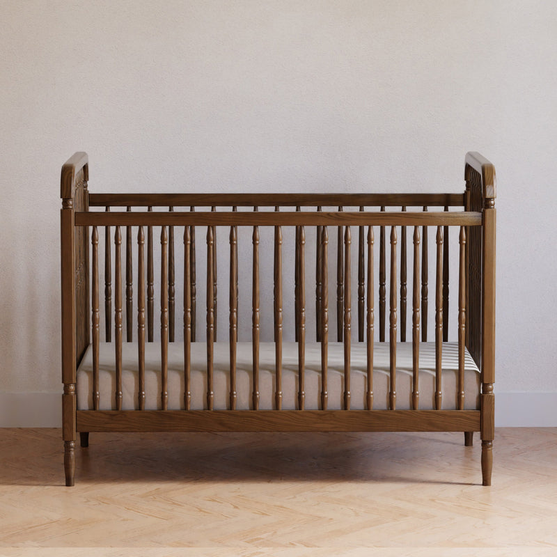 M7101NL,Liberty 3-in-1 Convertible Spindle Crib w/Toddler Bed Conversion Kit in Natural Walnut