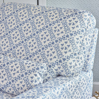 M21787BLT,Sarah Flint x Namesake Crawford Swivel Glider in Blue Lattice Performance Eco-Weave