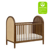 M25601NLNC,Bondi Cane 3-in-1 Convertible Crib w/Toddler Bed Kit in Natural Walnut w/Natural Cane