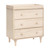 M9023NX,Lolly 3-Drawer Changer Dresser w/Removable Changing Tray in Washed Natural