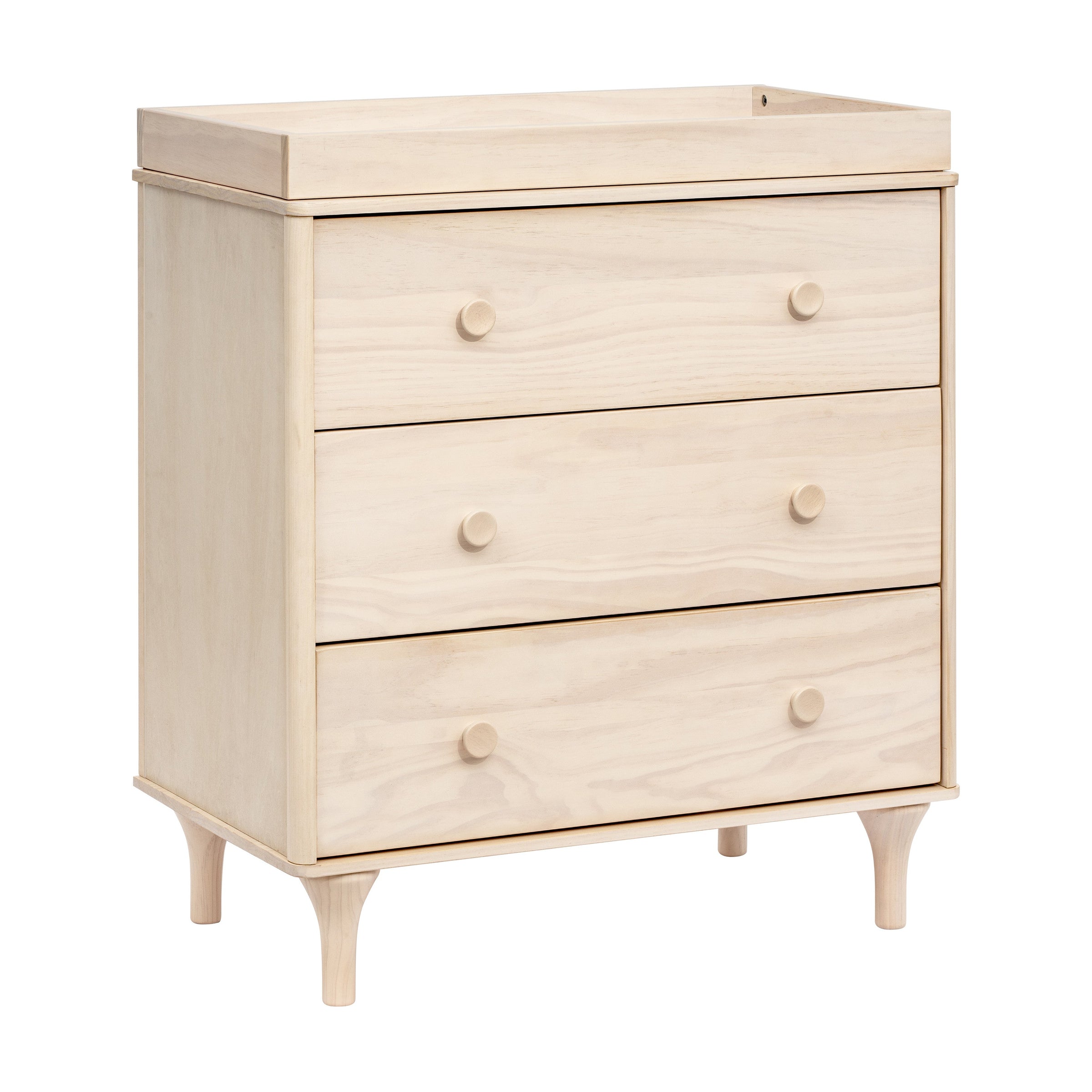 M9023NX,Lolly 3-Drawer Changer Dresser w/Removable Changing Tray in Washed Natural