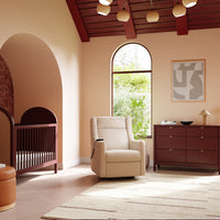 M11283CSG,Kiwi Deluxe Power Glider Recliner w/Heat&Massage in Chai Shearling