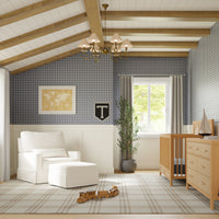 M21787PCMEW,Crawford Pillowback Comfort Swivel Glider in Performance Cream Eco-Weave