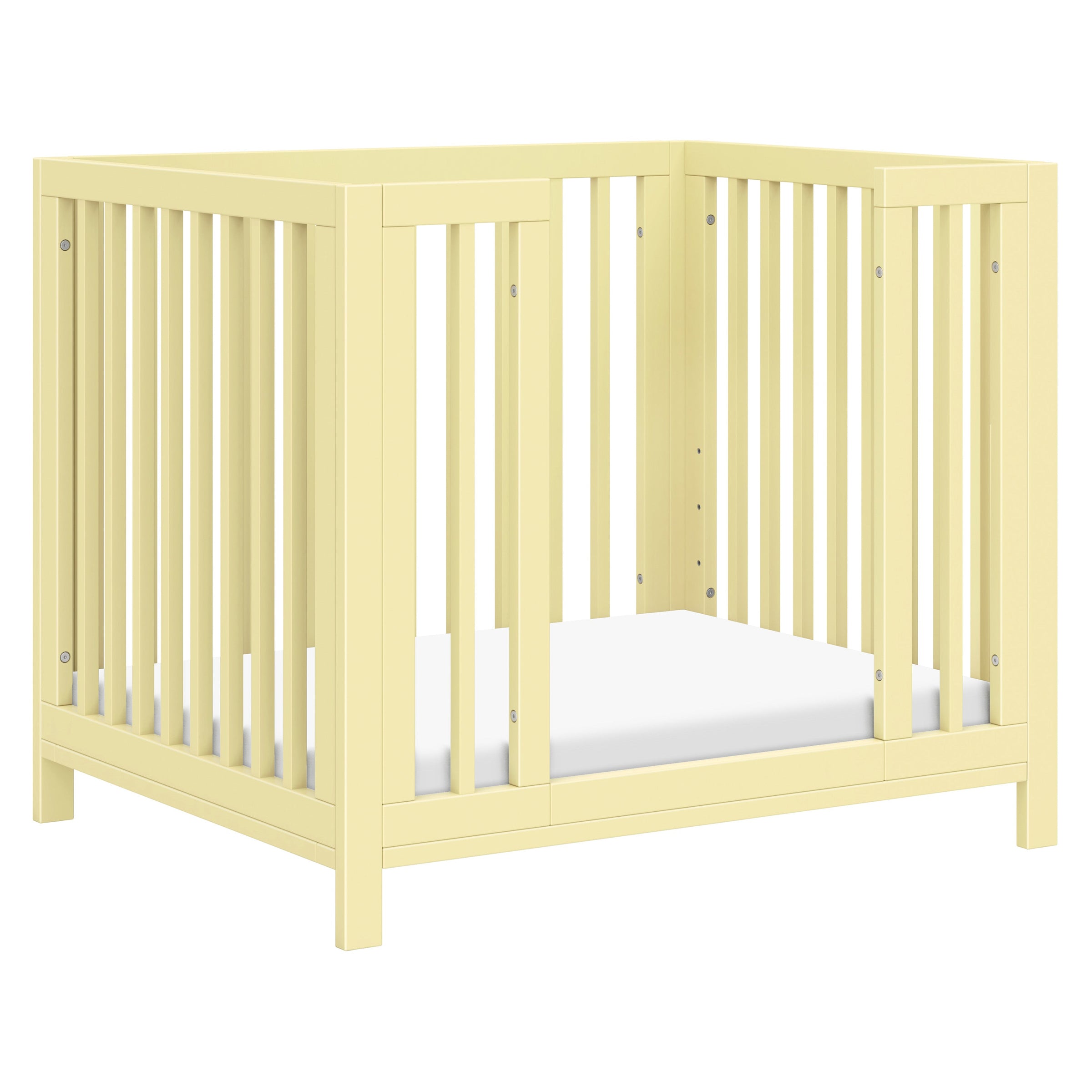 M30880PY,Rolli 9-in-1 Convertible All-Stages?? Crib w/ Bassinet & Toddler Bed Kits in Pale Yellow