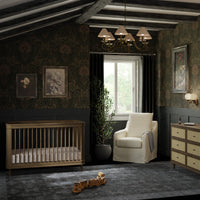 M23701NLBC,Marin with Cane 3-in-1 Convertible Crib in Natural Walnut and Blonde Cane