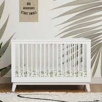 M5801W,Scoot 3-in-1 Convertible Crib w/Toddler Bed Conversion Kit in White