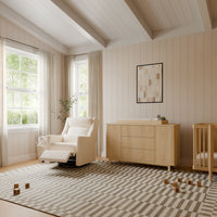 M11286PWB,Kiwi Plus Power Glider Recliner w/ Power Headrest in Performance Ivory Boucle