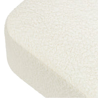 M26385CMSGLB,Kiwi Gliding Ottoman in Cream Shearling with Light Wood Base