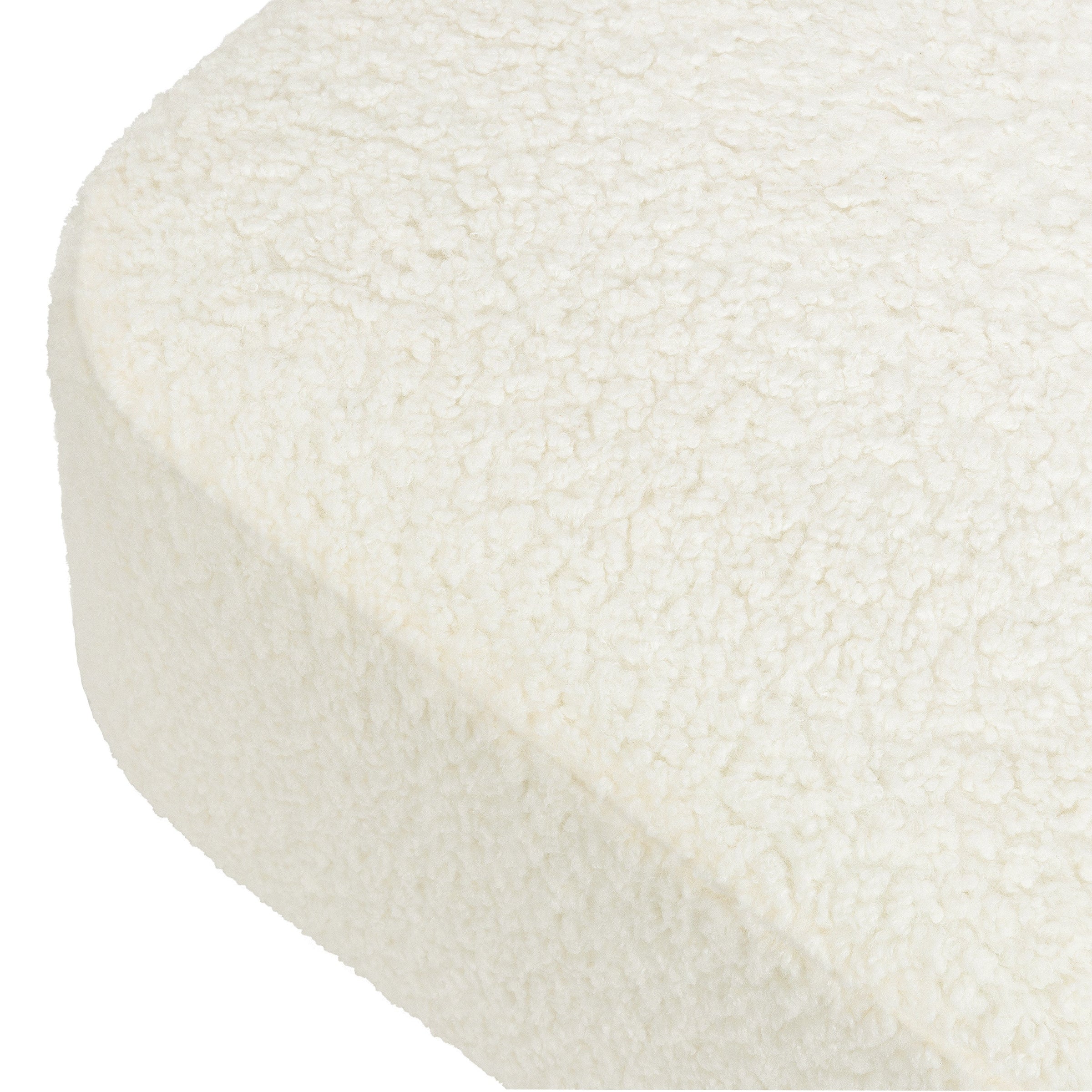 M26385CMSGLB,Kiwi Gliding Ottoman in Cream Shearling with Light Wood Base