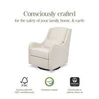 M27787WB,Devon Recliner and Swivel Glider in Ivory Boucle