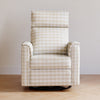 M17182TGH,Willa Pro Power Glider Recliner w/ Power Lumbar in Tan Gingham