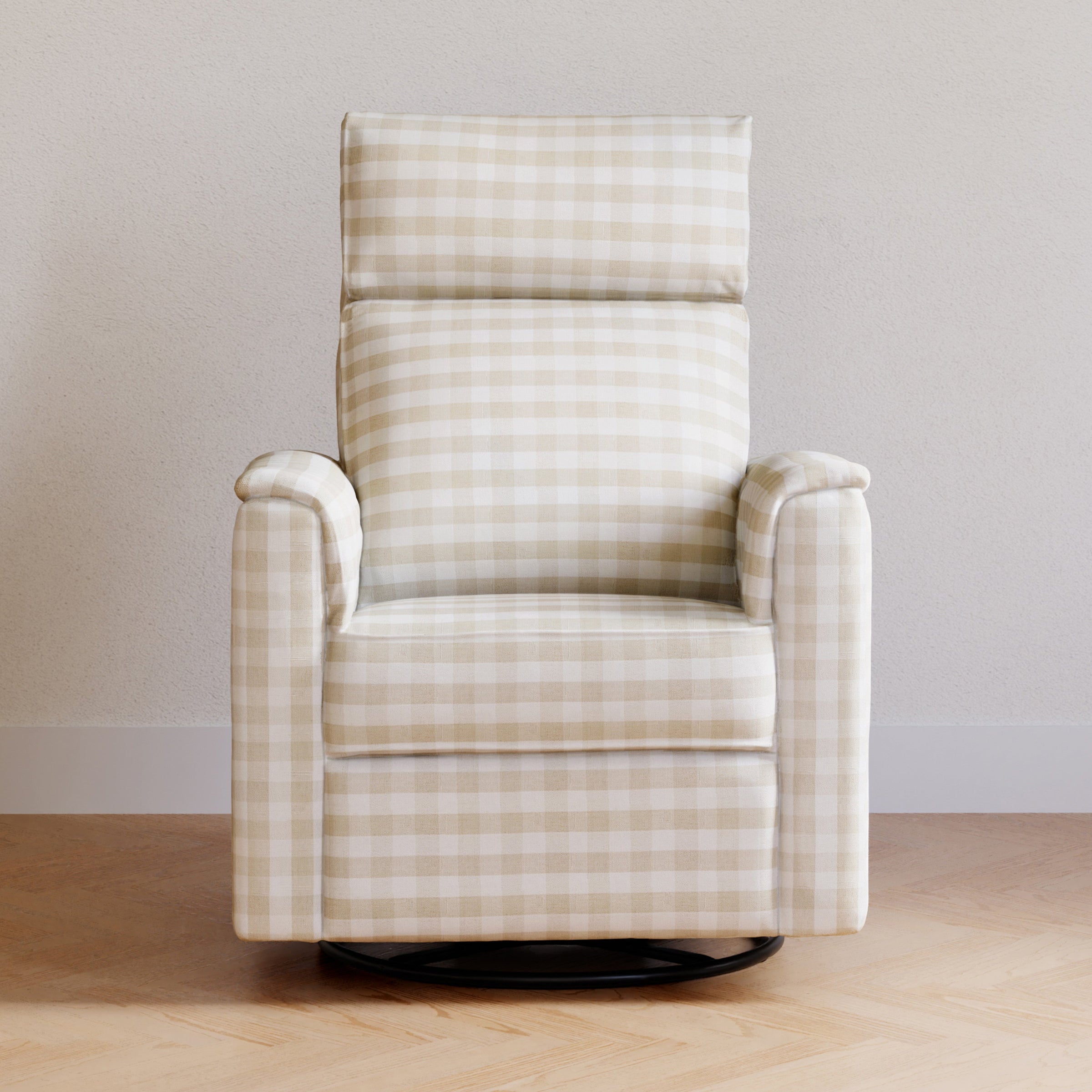 M17182TGH,Willa Pro Power Glider Recliner w/ Power Lumbar in Tan Gingham