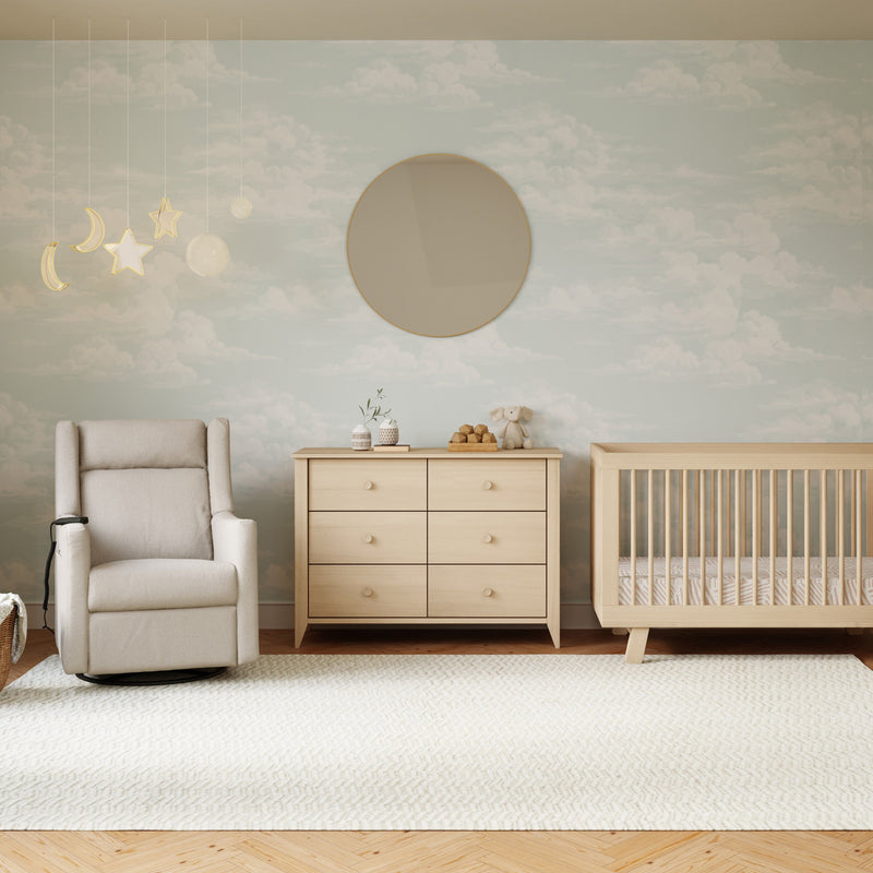 M11283PBEW,Kiwi Deluxe Power Glider Recliner w/Heat&Massage in Performance Beach Eco-Weave