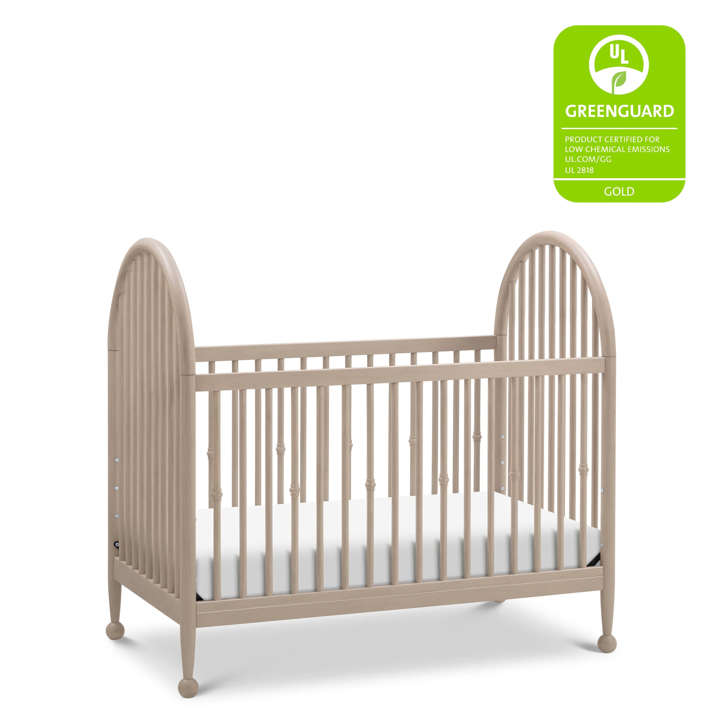 M31401WP,Alouette 3-in-1 Convertible Spindle Crib in Washed Pine