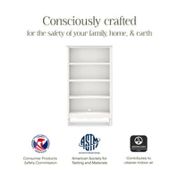 M7114RW,Liberty Assembled Bookcase in Warm White