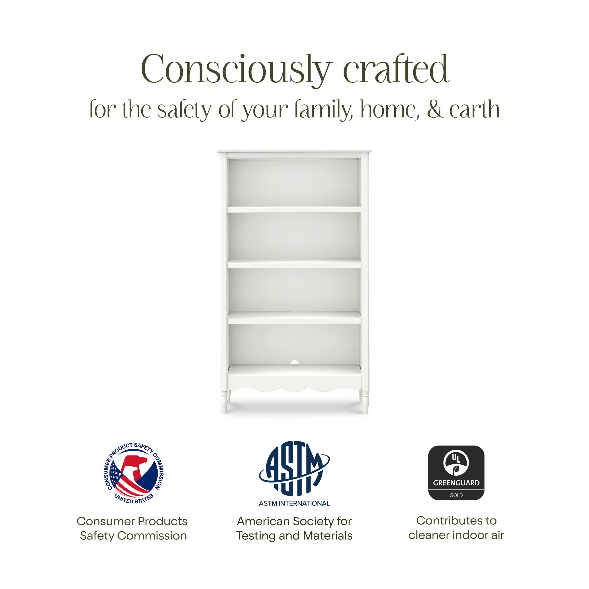 M7114RW,Liberty Assembled Bookcase in Warm White