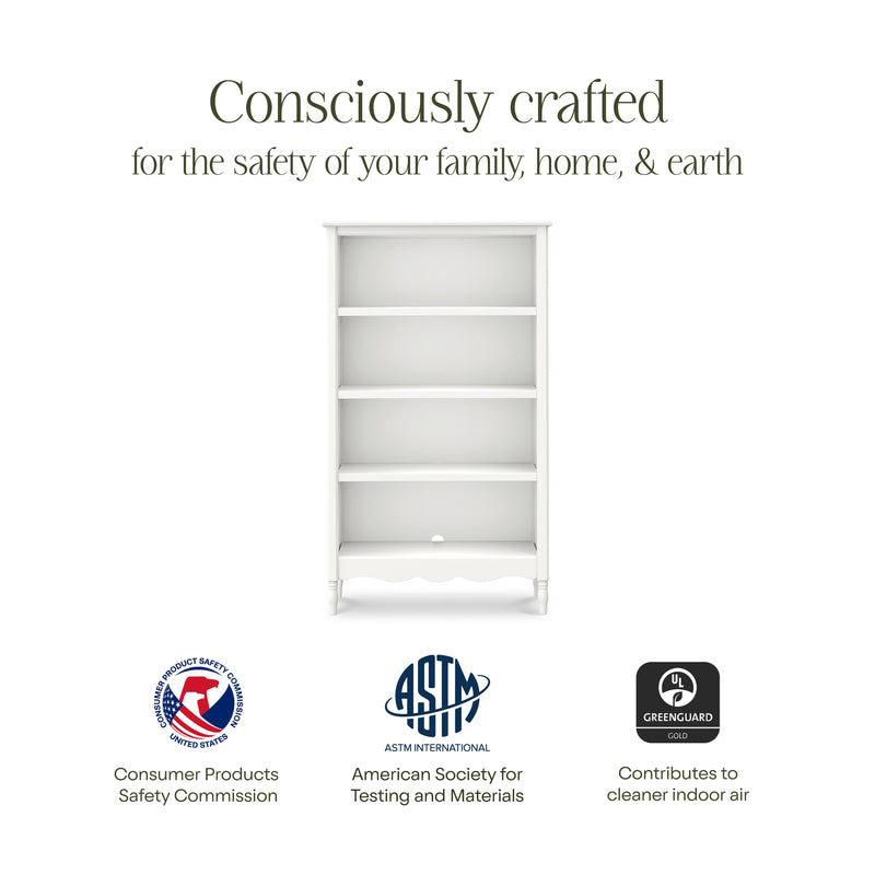 M7114RW,Liberty Assembled Bookcase in Warm White